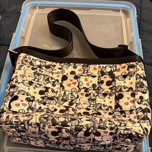 Harvey’s Seatbelt Disney Black and White Crossbody Bag